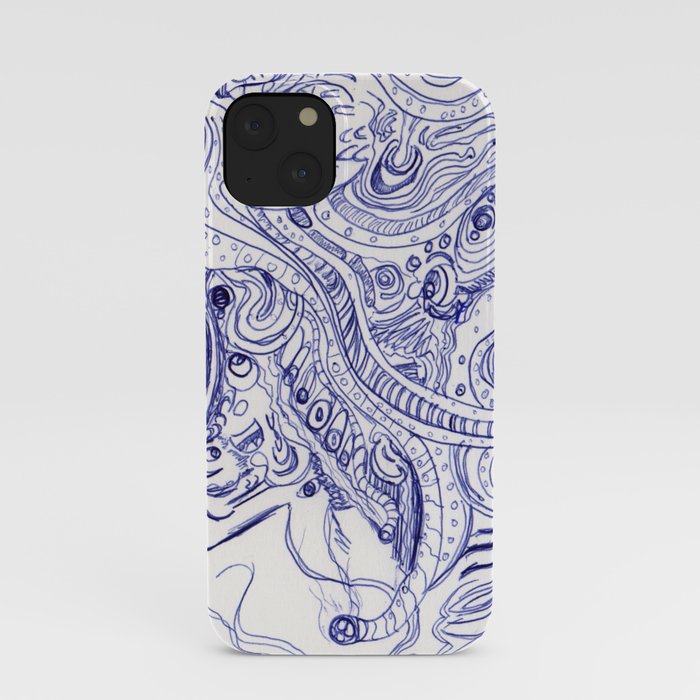 Blue Ink iPhone Case