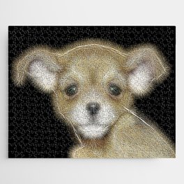 Spiked Brown Chihuahua Puppy Jigsaw Puzzle