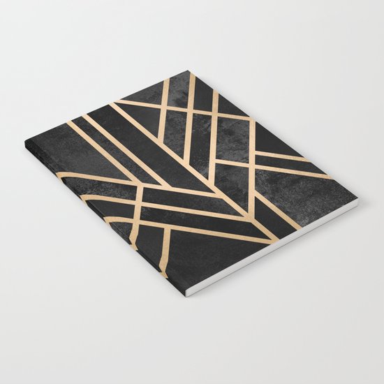 Art Deco Black Notebook