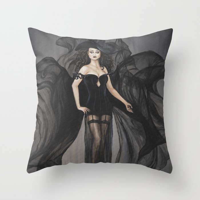 The Grey Witch Throw Pillow