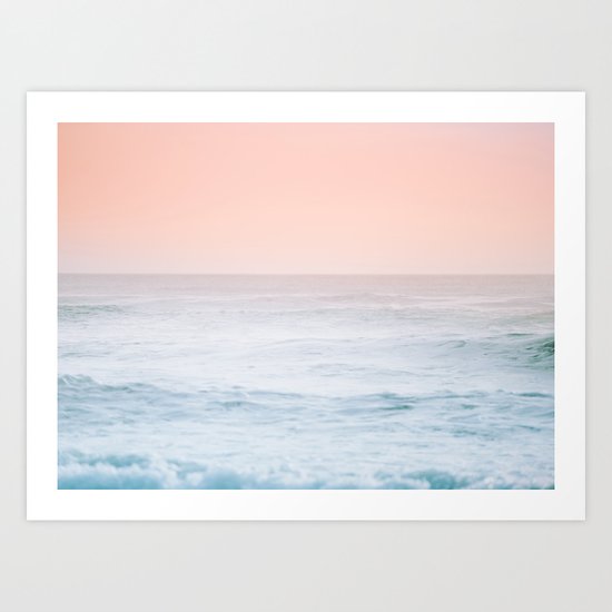 Pastel ocean mist #society6 Art Print