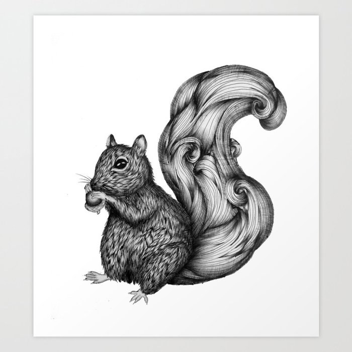 Nuts for a Friend Art Print