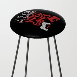 V Is For Video Games Additced To Gaming Valentines Counter Stool