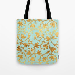 Golden Damask pattern Tote Bag