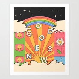 Good News Art Print | Typography, Digital, Graphicdesign 