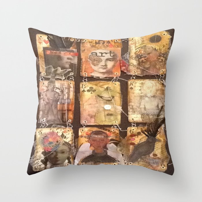 playing your cards Throw Pillow
