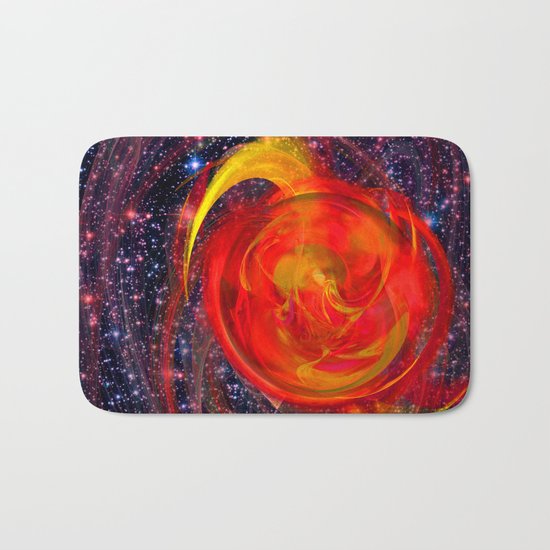 Red Star Burst Bath Mat