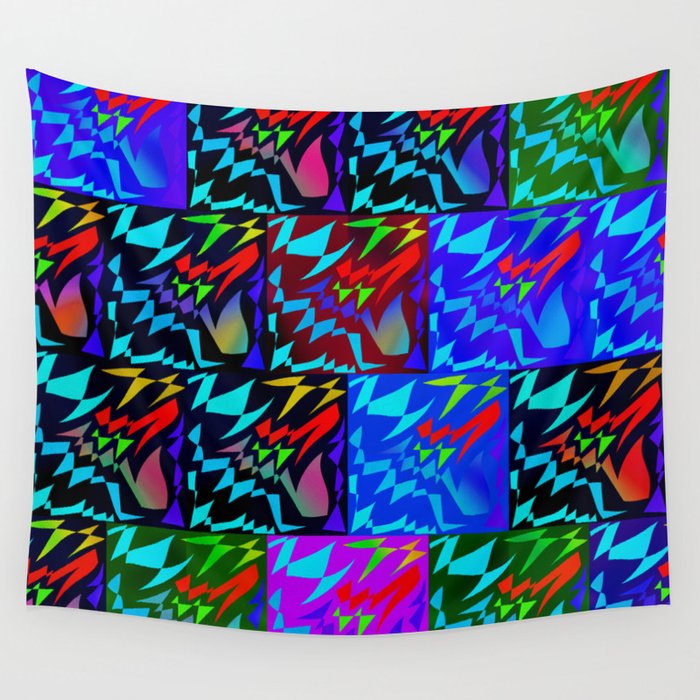 Upside Downtown Guitar  Wall Tapestry