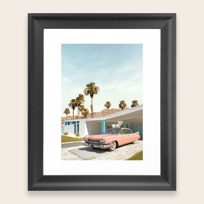 Palm Springs Classic Car Framed Art Print by Paul Fuentes Photo Society6