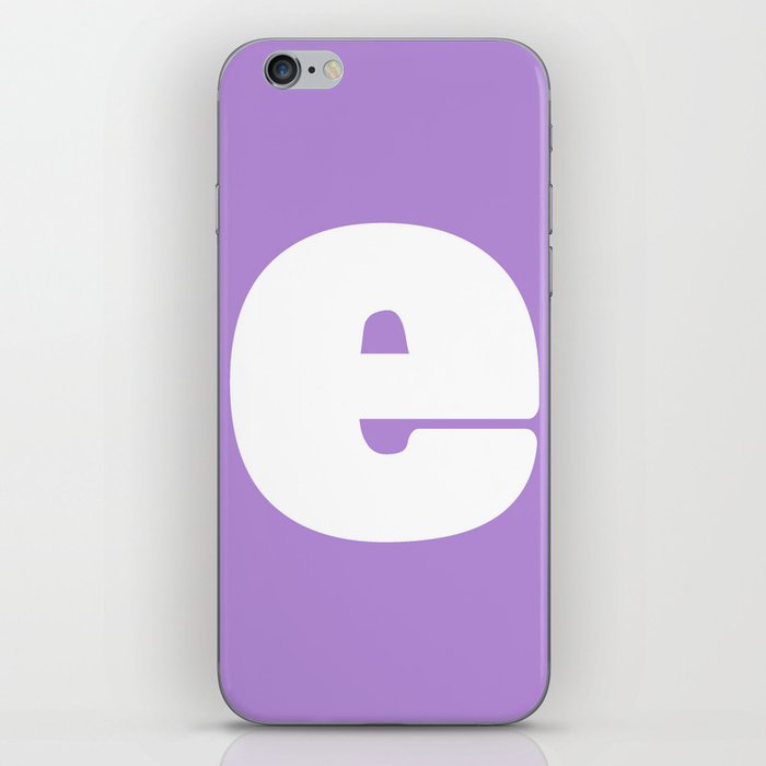 e (White & Lavender Letter) iPhone Skin