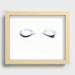 Woman's eyelashes fashion illustration Recessed Framed Print