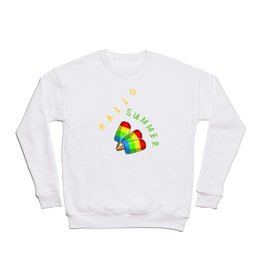 Hallo Summer Ice Cream Popsicle Crewneck Sweatshirt