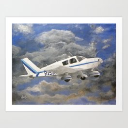 Soaring, Piper Cherokee Airplane Art Print