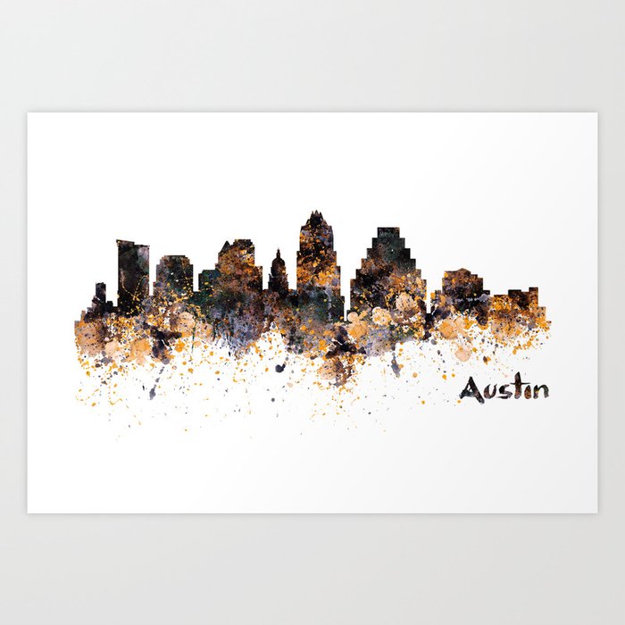 Austin Skyline Art Print