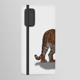 brown tiger standing digital painting Android Wallet Case