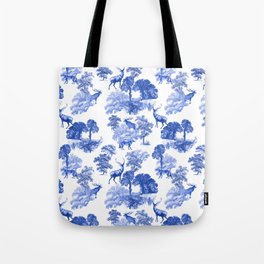 Classic French Toile Countryside Deer Pattern Tote Bag