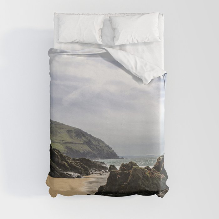 Peaceful sand and ocean Duvet Cover