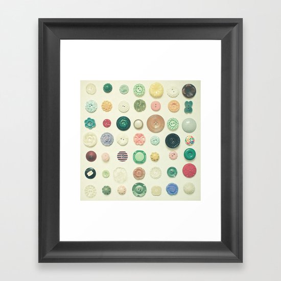The Button Collection Framed Art Print