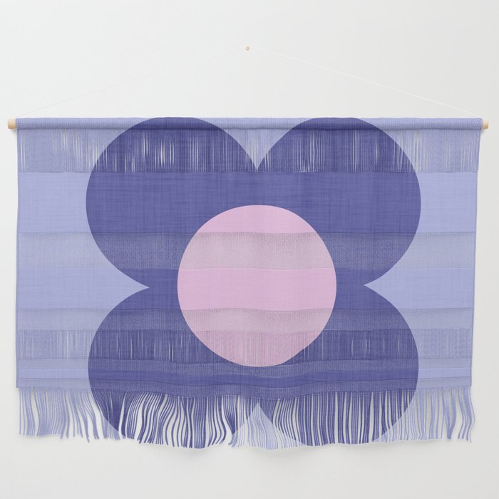 Retro Blossom - periwinkle Wall Hanging