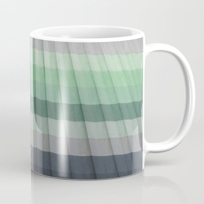 Pleats Gray Green Coffee Mug
