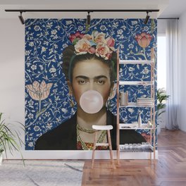 Frida Kahlo Medway Blowing Bubble gum Wall Mural