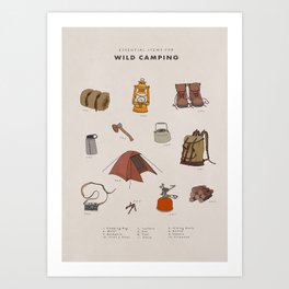 Wild Camping Art Print