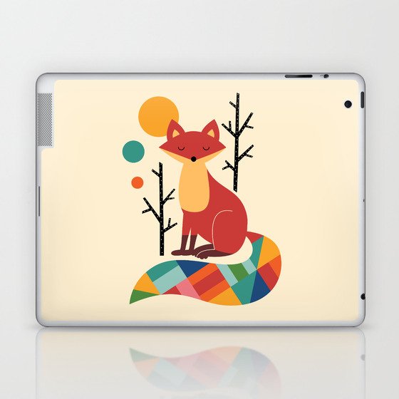 Rainbow Fox Laptop & iPad Skin