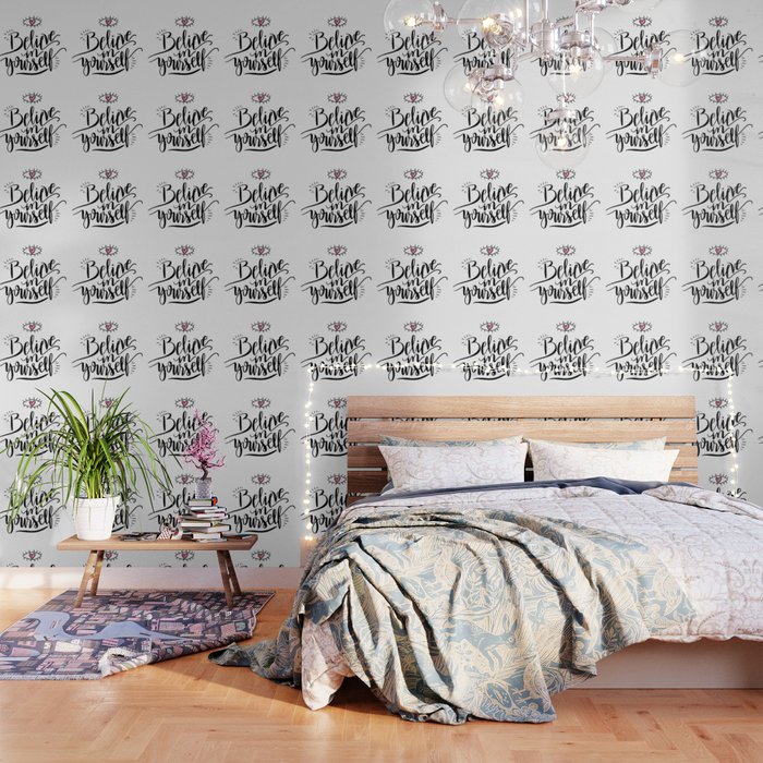 Cute Inspirational And Motivational Quote Believe In Yourself With A Heart Wallpaper By Themadian
