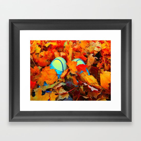 Feet First into Fall Framed Art Print
