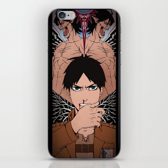 Shingeki No Kyojin Eren Card Iphone Skin By Kamikaze43v3r