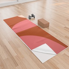 Abstract mid century warm shape design 1 Yoga Towel