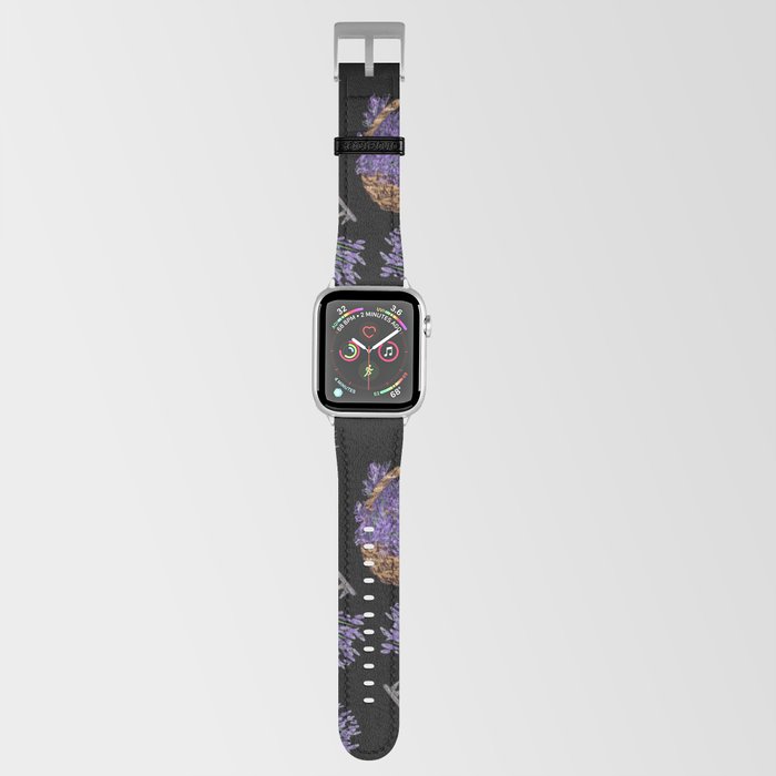 Lavender floral pattern Apple Watch Band
