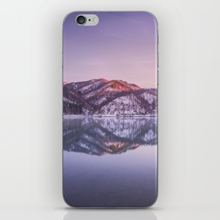 Lake Gramolazzo and snow in Apuan mountains. Italy iPhone Skin