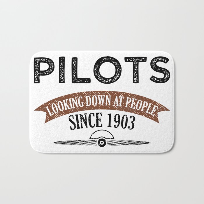 Pilot Proud Aviation Lover Gift Idea Bath Mat