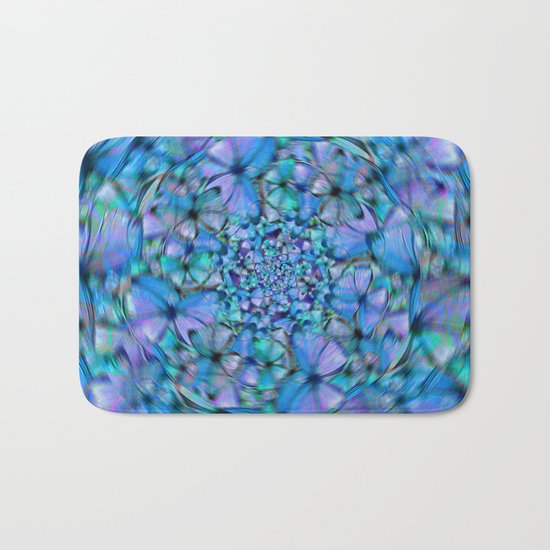 Swirling Butterflies Bath Mat