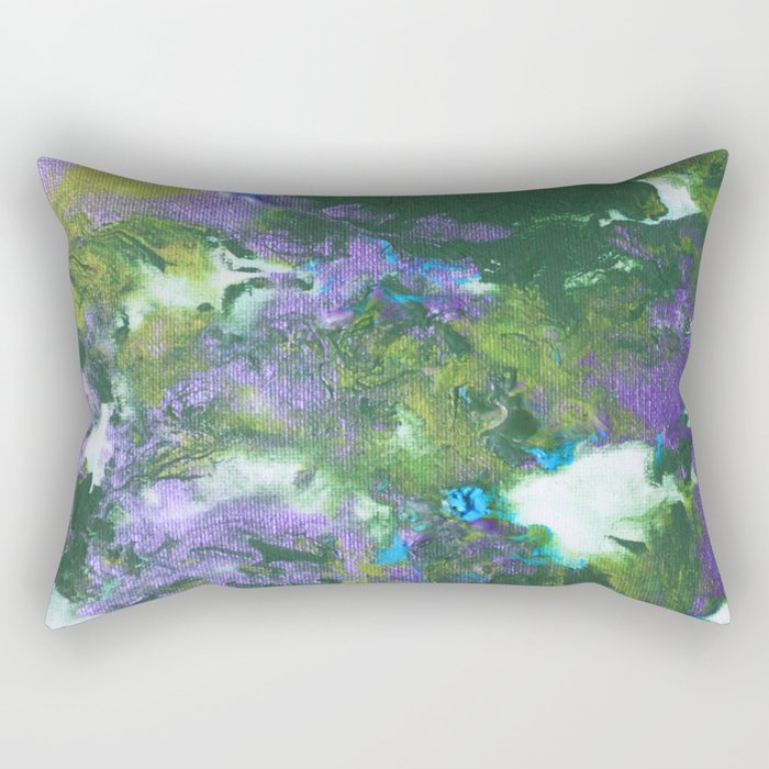 Abstract Wildflower Field Rectangular Pillow