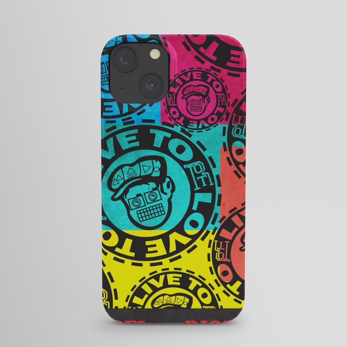 Live to Riot, Love to Riot - Mosaic Print iPhone Case