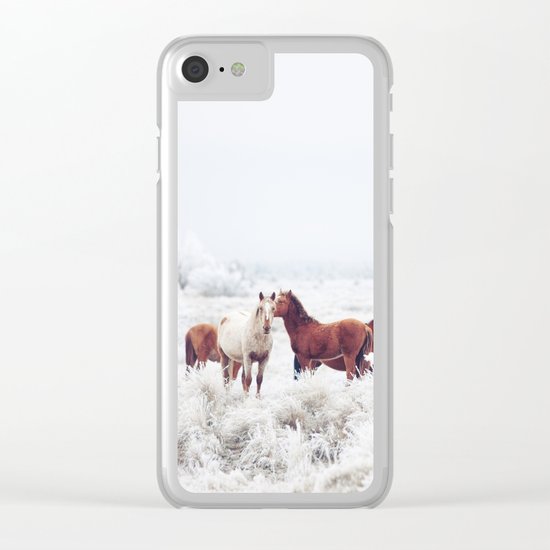 Winter Horseland Clear iPhone Case
