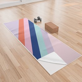 Abstract_multi color_lines_stripes_minimalism Yoga Towel