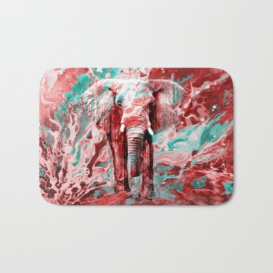 Elephant's Noisy Cries Bath Mat