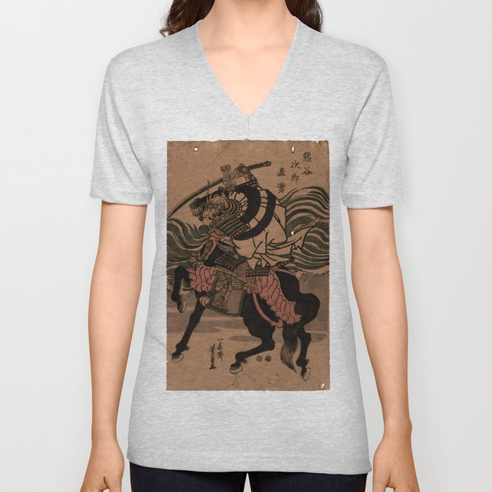 Kumagai Jiro Naozane (Utagawa Yoshikazu) V Neck T Shirt