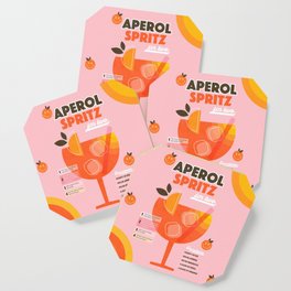 Retro Cocktail Nº1 Aperol Spritz Coaster