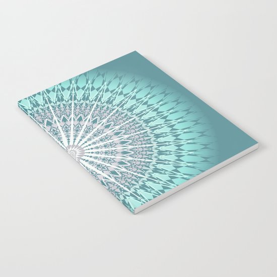 Teal Mandala Medallion Notebook