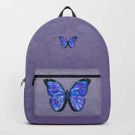  Morpho menelaus watercolor Backpack | Morphomenelaus, Black, Symmetry, Wings, Drawing, Insect, Bluemorpho, Shimmer, Purple, Watercolor 