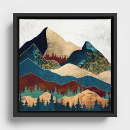 Malachite Mountains Framed Canvas