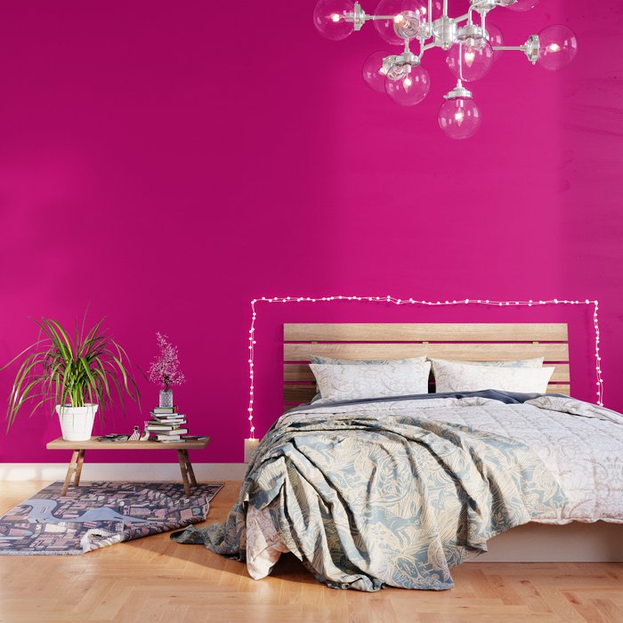 Mexican Pink - solid color Wallpaper