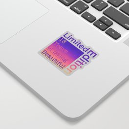 18 Year Old Gift Gradient Limited Edition 18th Retro Birthday Sticker