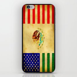 MEXICAN AMERICAN FLAG - 017 iPhone Skin