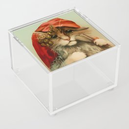 “Gypsy Cat with Fan and Scarf” by Maurice Boulanger Acrylic Box