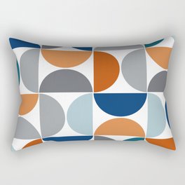 Mid century modern geometric Colorful 1 Rectangular Pillow